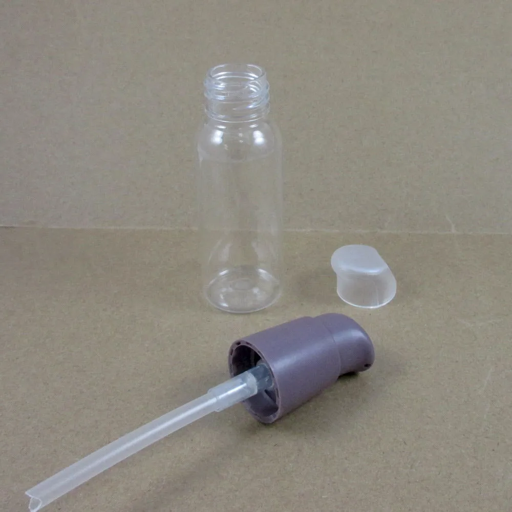 1 Plastic 1oz Spray Bottles Empty Refillable Clear PET 30ml TSA Travel Size !