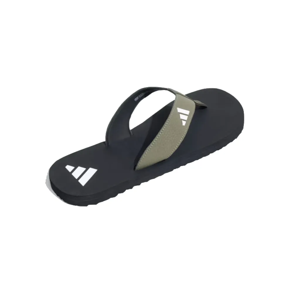 Adidas Men's New Thong Slipper (Core Black/Olive Strata/Cloud White)