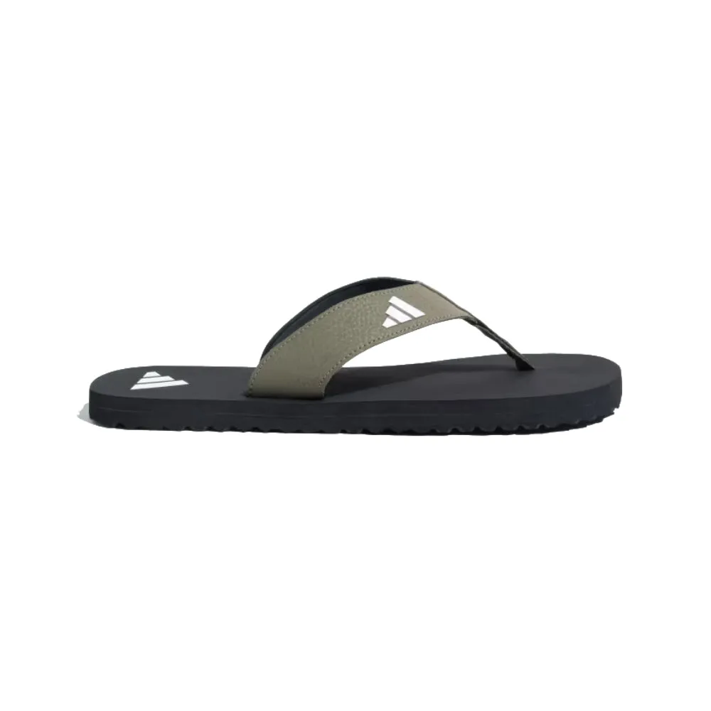 Adidas Men's New Thong Slipper (Core Black/Olive Strata/Cloud White)