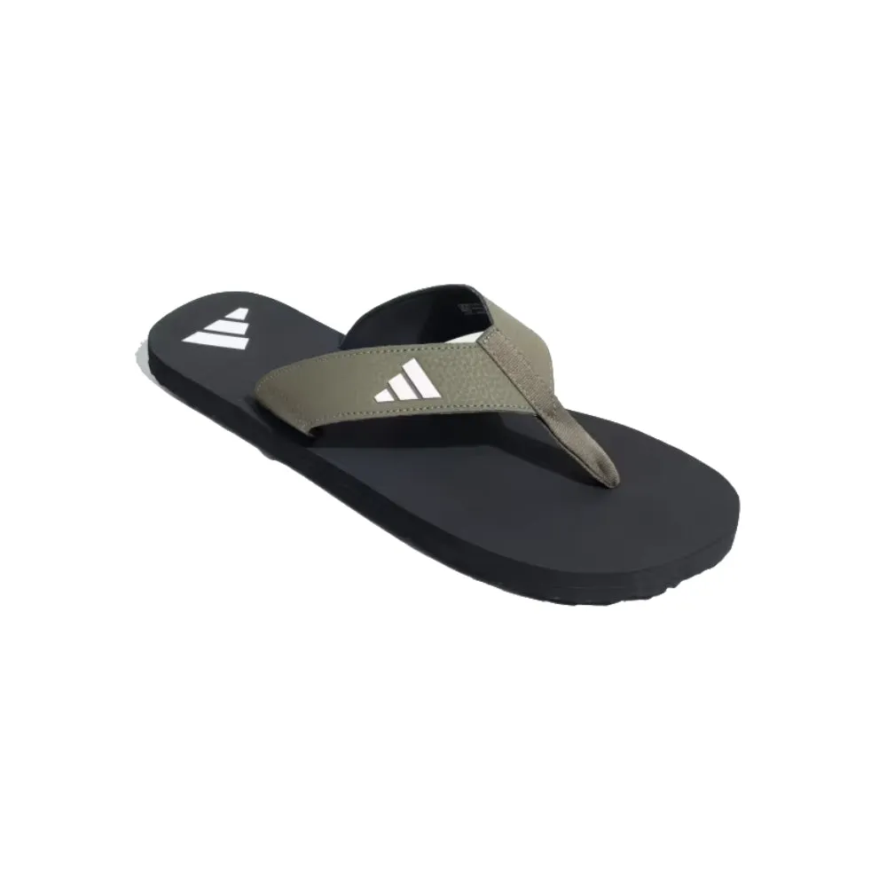 Adidas Men's New Thong Slipper (Core Black/Olive Strata/Cloud White)