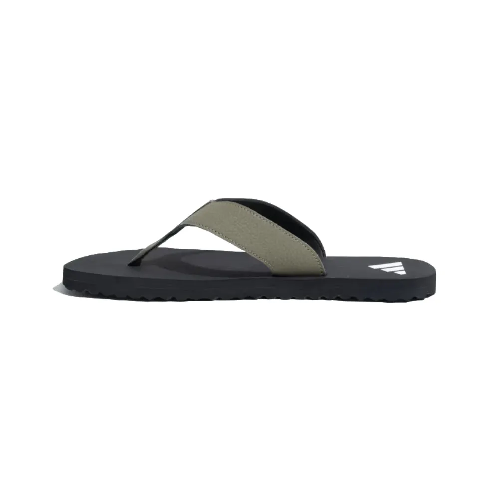 Adidas Men's New Thong Slipper (Core Black/Olive Strata/Cloud White)
