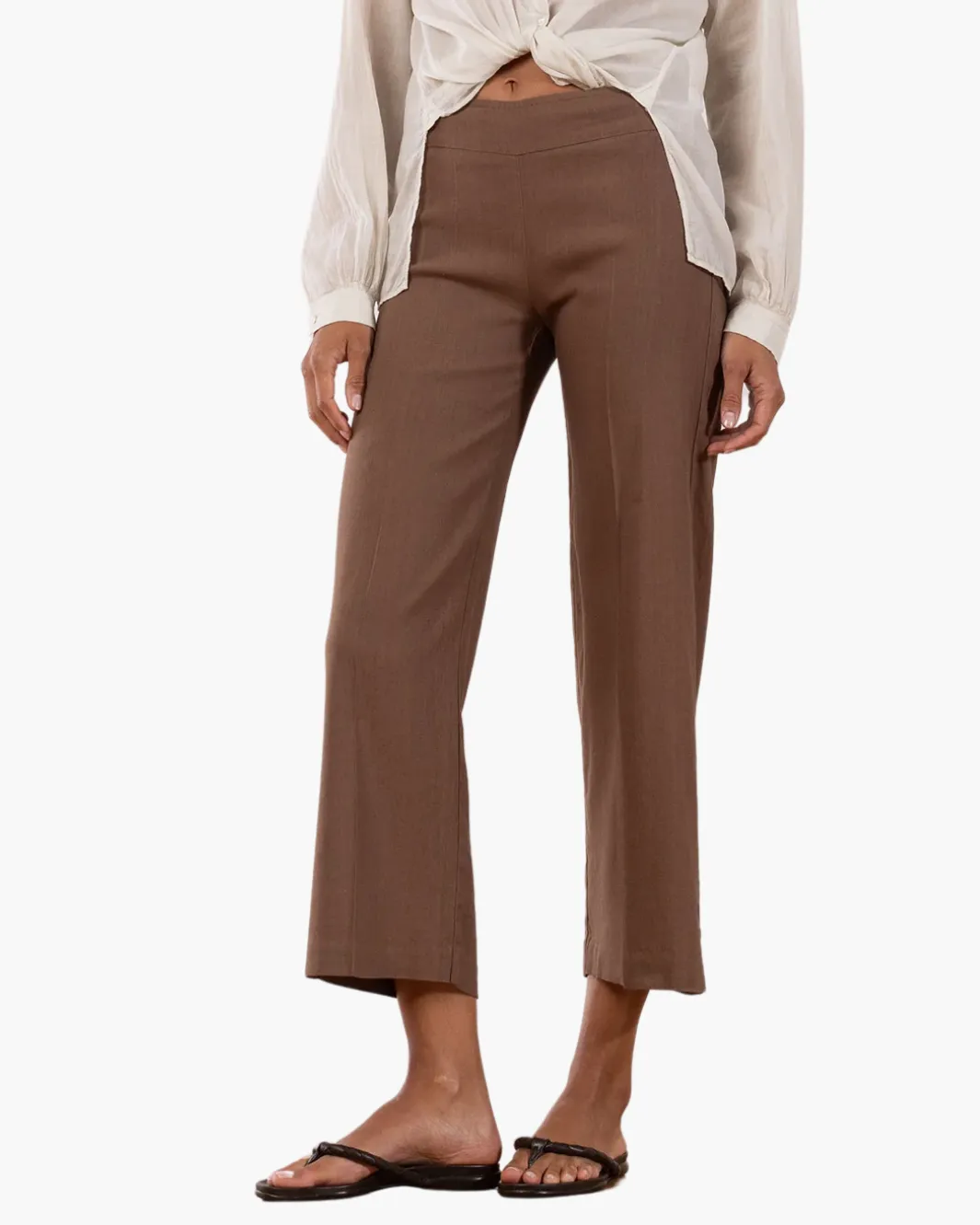 ALEX LINEN PANT IN COGNAC