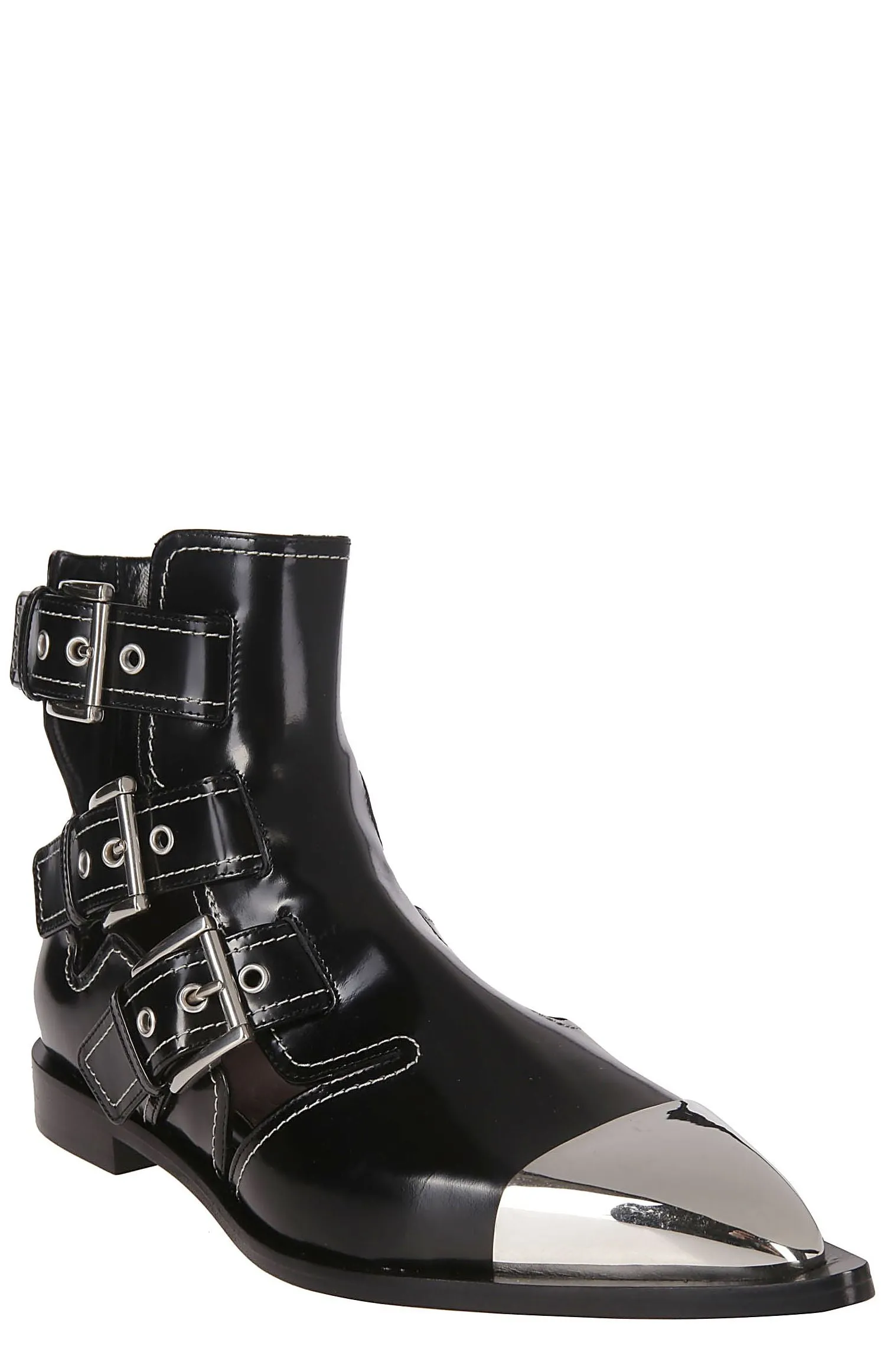 Alexander McQueen Buckled Ankle Boots