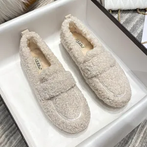 Alice | Stylish Fuzzy Winter Loafers