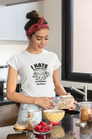 Angry Cat Printed T-shirt for women