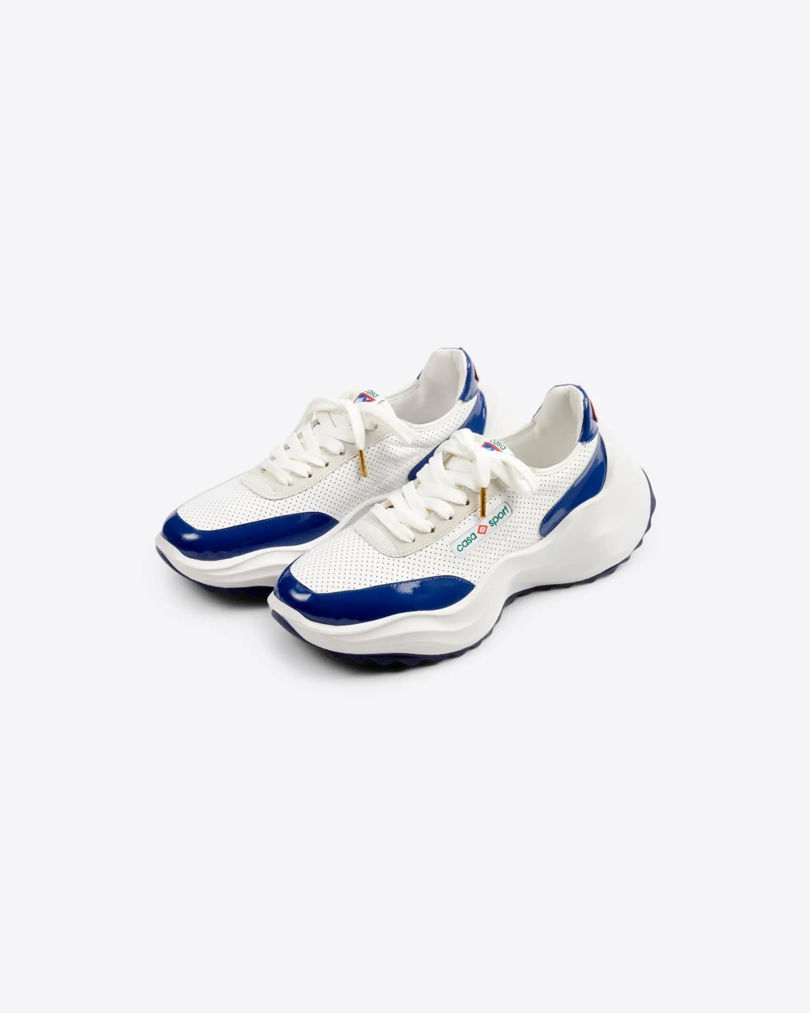 Atlantis White & Navy Sneakers