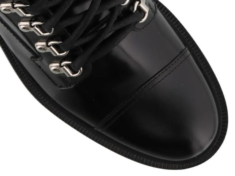 Balmain Ankle Strap Leather Boots