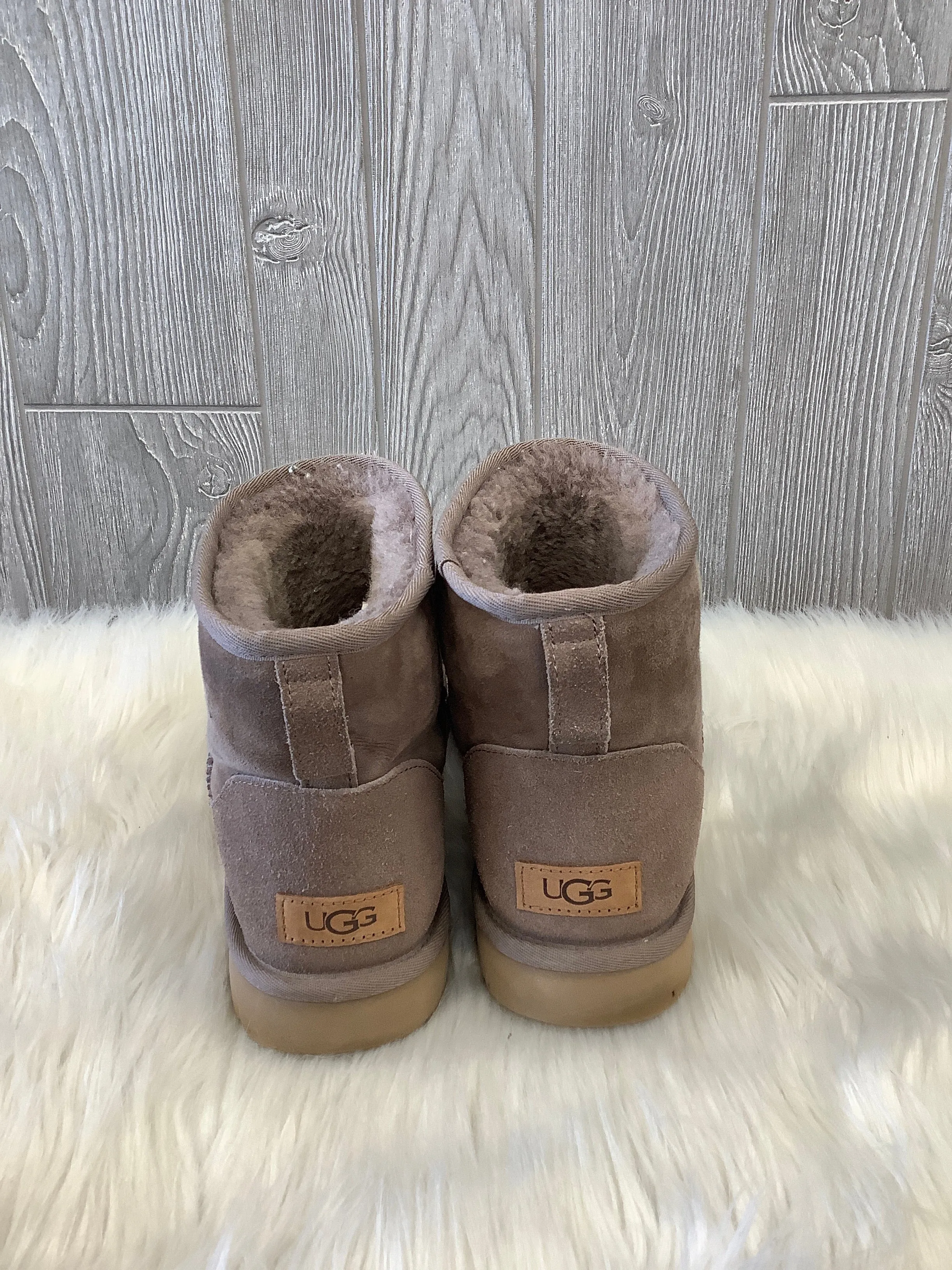 Boots Designer By Ugg In Brown, Size: 11