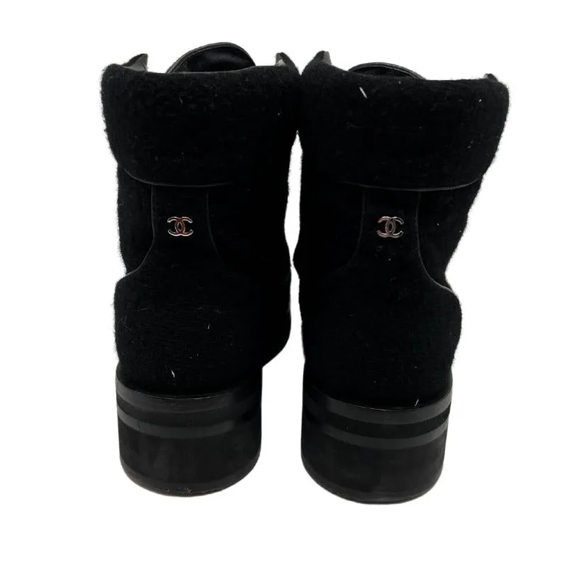 Chanel Tweed Ankle Boots
