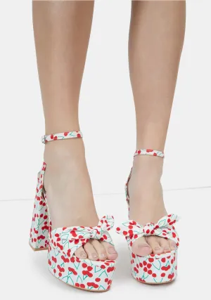 Chill Cherry Love Languages Platform Sandals