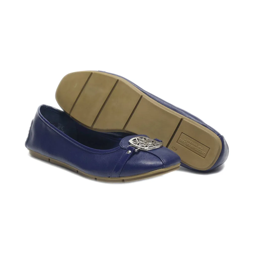 Christian Siriano Ballerinas Leather Blue Colour For Women