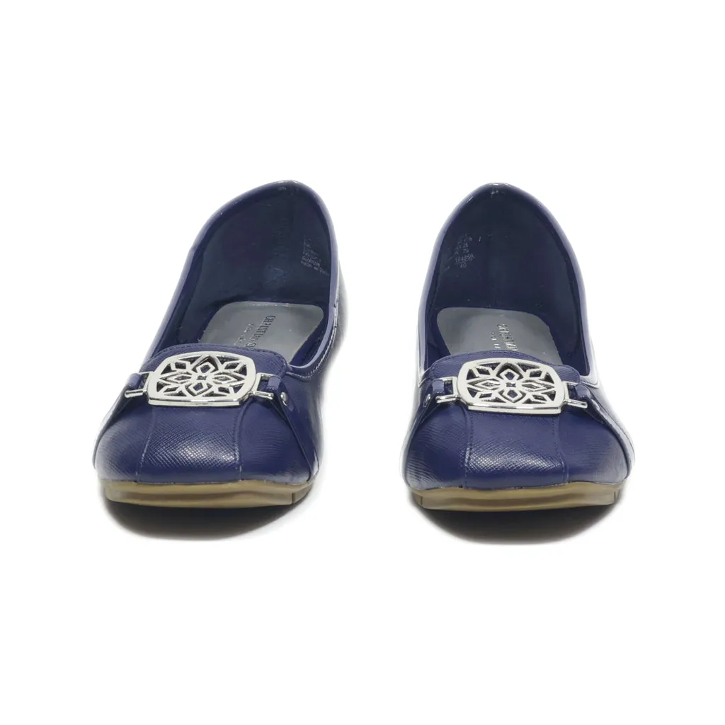 Christian Siriano Ballerinas Leather Blue Colour For Women