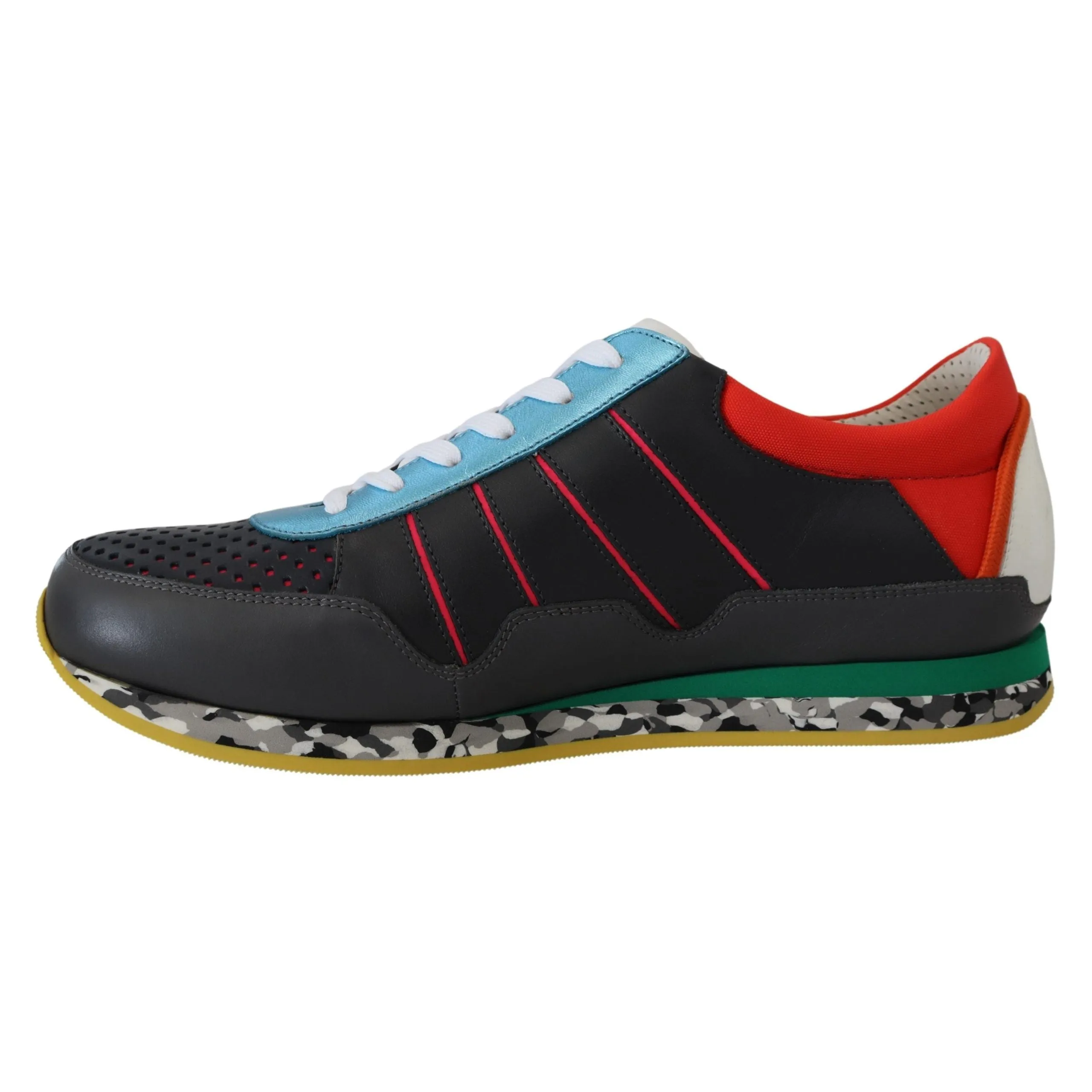 Dolce & Gabbana Multicolor Leather-Blend Low Top Sneakers