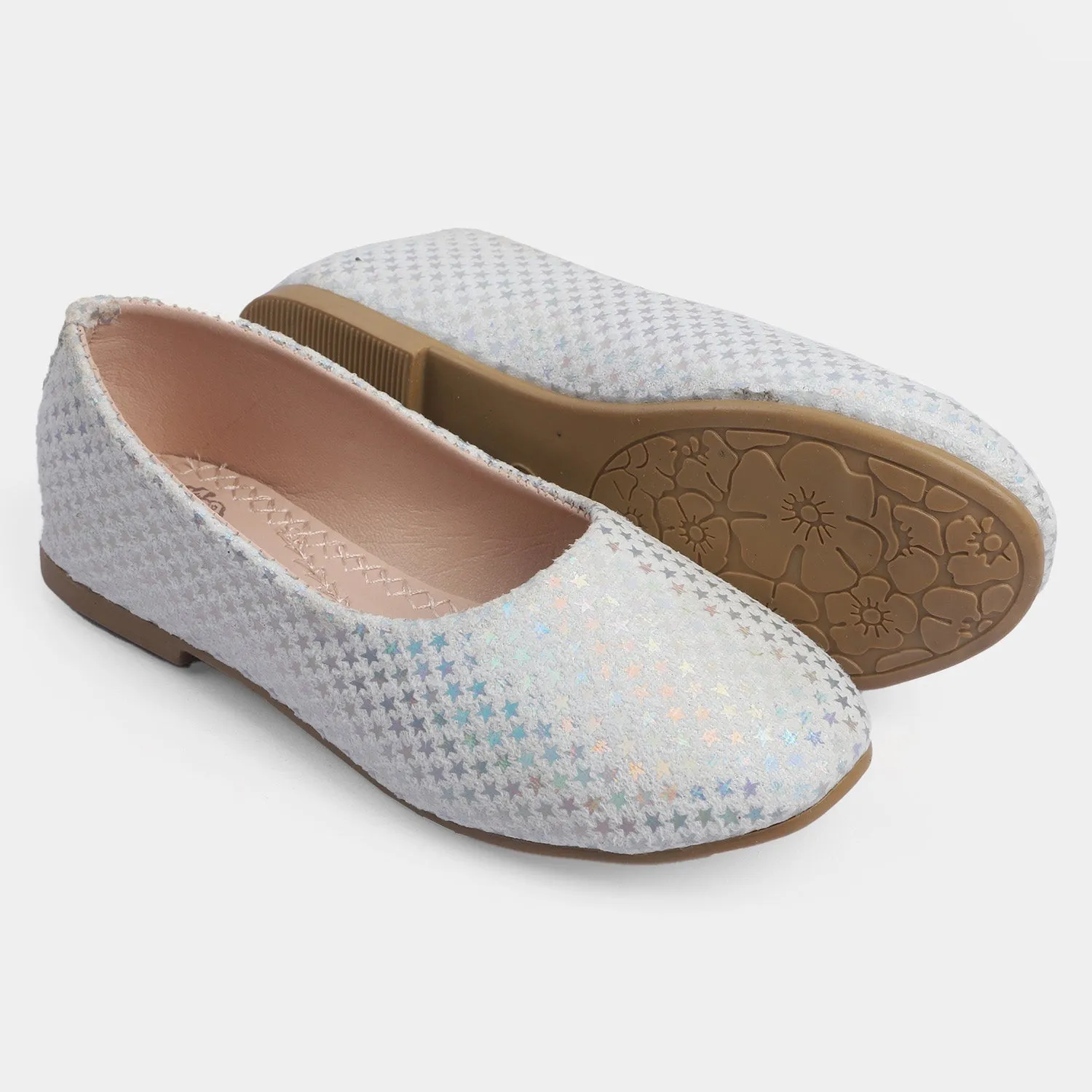 Girls Pumps 1267-SILVER