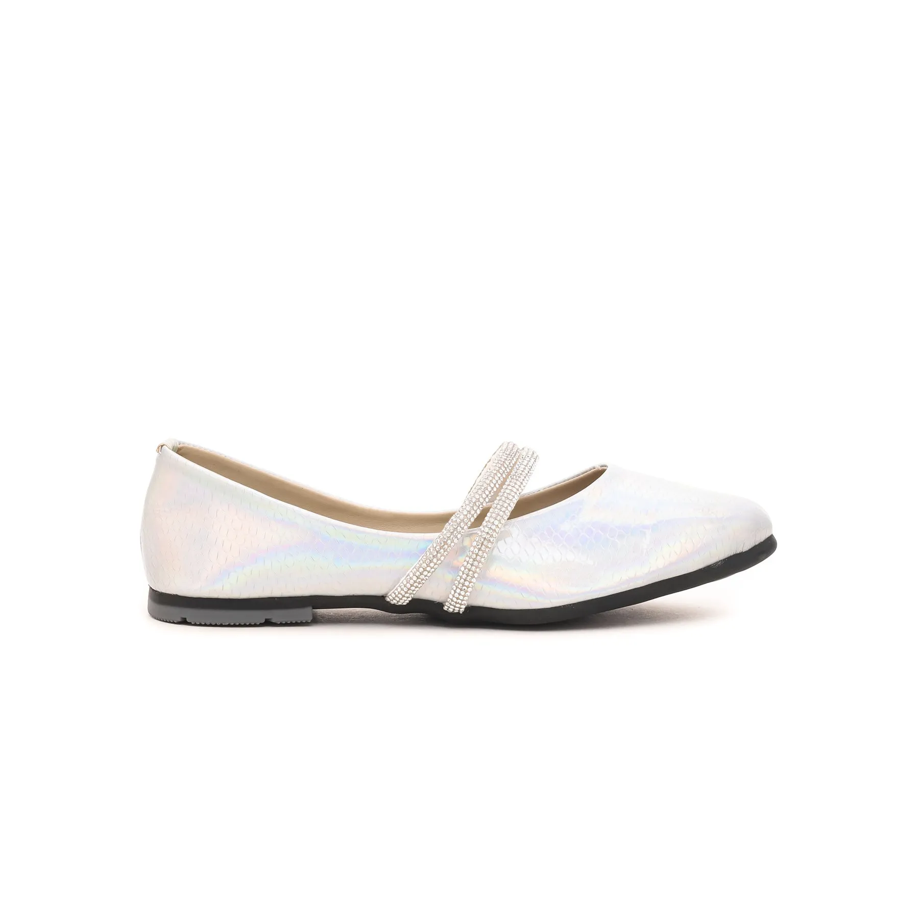 Girls Silver Casual Pumps KD0568