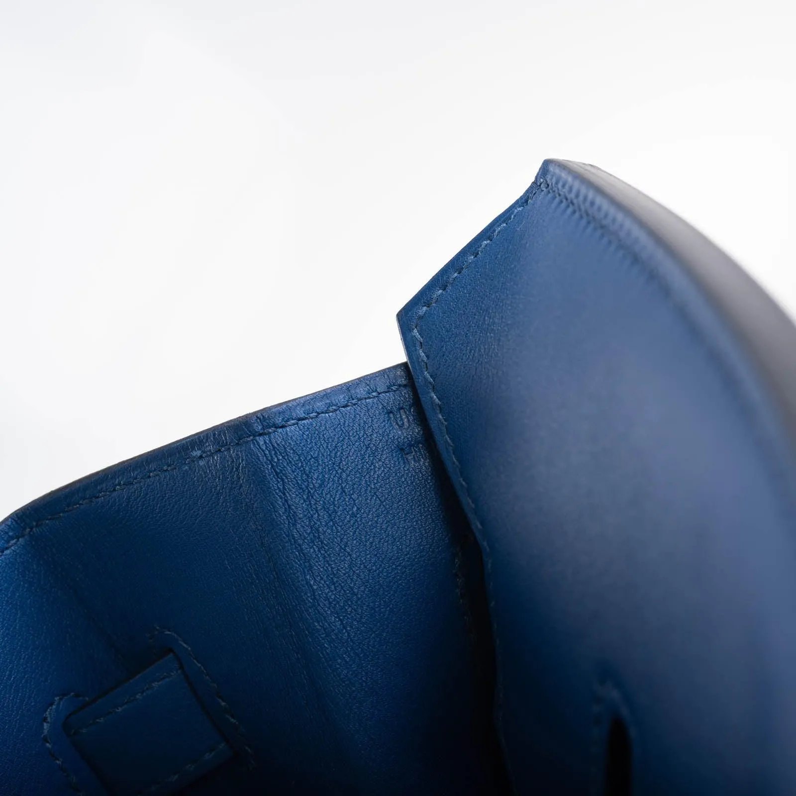 Hermès Fray Fray Birkin 35 Sellier Bleu France Swift and Twill H Canvas Palladium Hardware