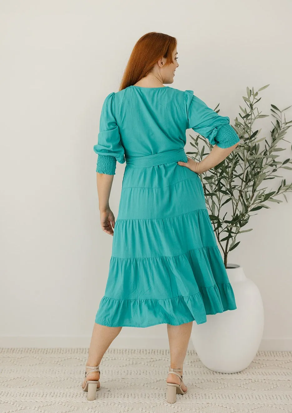 Jemma Midi Dress in Emerald