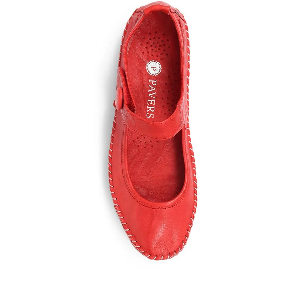 Leather Touch Fastening Mary Janes - SIMIN31005 / 318 210