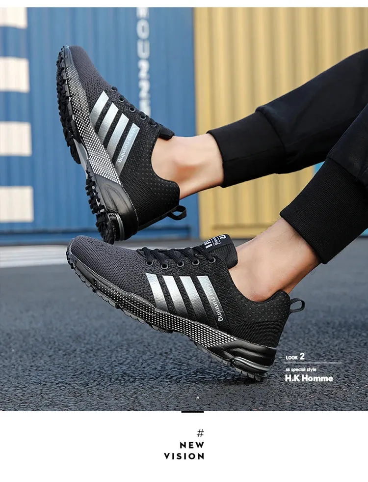 Men's & Women's Casual Flats – White Fashion Sneakers for Couples