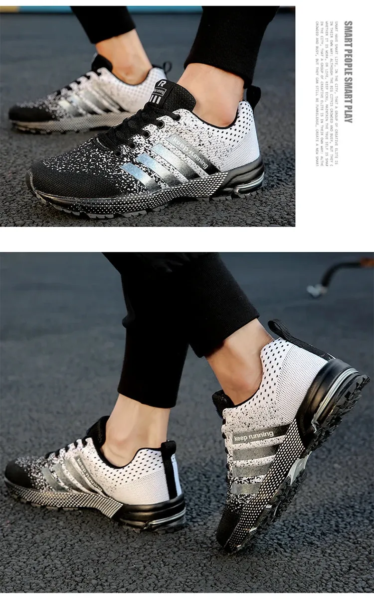Men's & Women's Casual Flats – White Fashion Sneakers for Couples