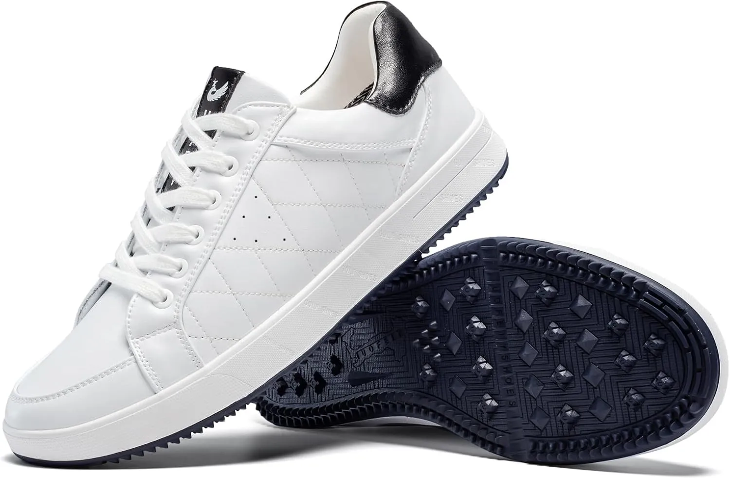 Men's Golf Shoes Professional Spikeless Leather Sneakers Low Top Lightweight Comfort Lace Up Walking Shoes for Male