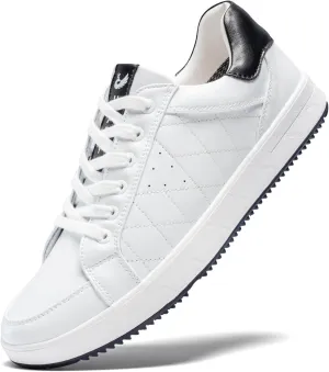 Men's Golf Shoes Professional Spikeless Leather Sneakers Low Top Lightweight Comfort Lace Up Walking Shoes for Male