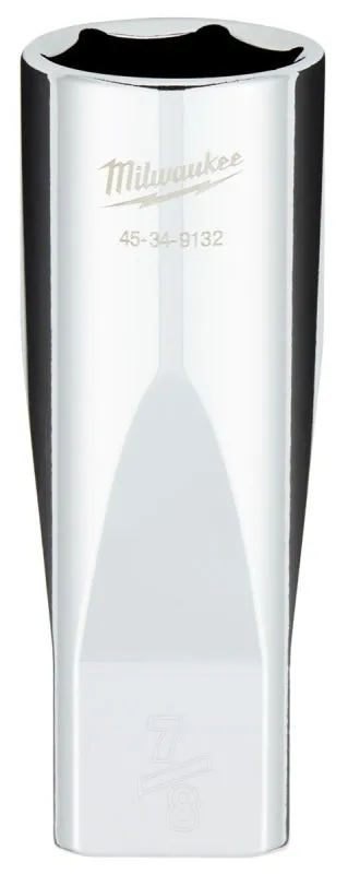 Milwaukee 45-34-9132 Socket, 7/8 in Socket, 1/2 in Drive, 6-Point, Chrome Vanadium Steel, Chrome :CD: QUANTITY: 1