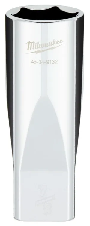 Milwaukee 45-34-9132 Socket, 7/8 in Socket, 1/2 in Drive, 6-Point, Chrome Vanadium Steel, Chrome :CD: QUANTITY: 1