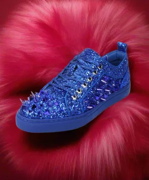 Navy Glitter Navy Spikes Low Cut Sneaker Encore by Fiesso