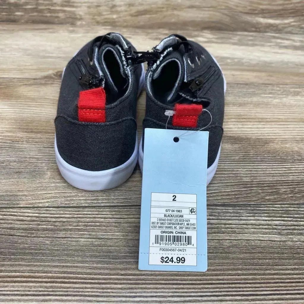 NEW Cat & Jack Lucian Double Zipper Sneakers sz 2Y