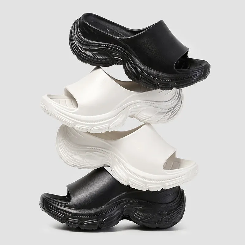 Open Toe Platform Slippers