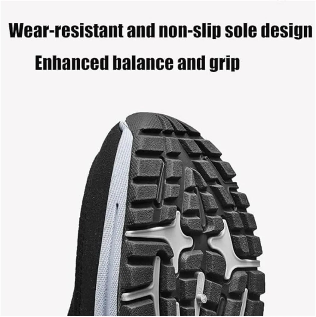 Orthowalkway Mens Shoes, Casual Orthopedic Sneakers for Men, Outdoor Walking Boots Shoes Slip-on Flats Arch Support