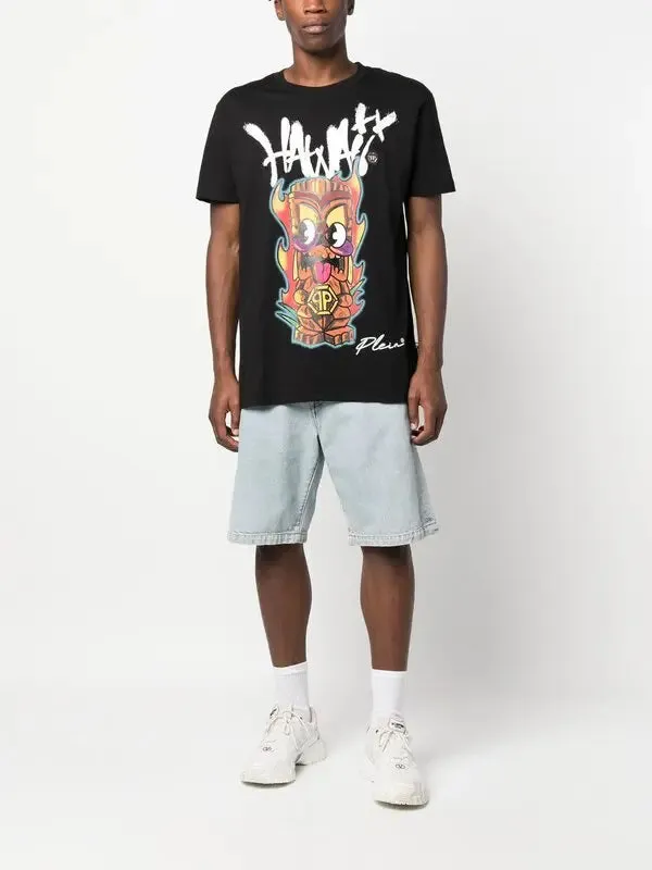 Philipp Plein Hawaii Pyre Graphic T-Shirt