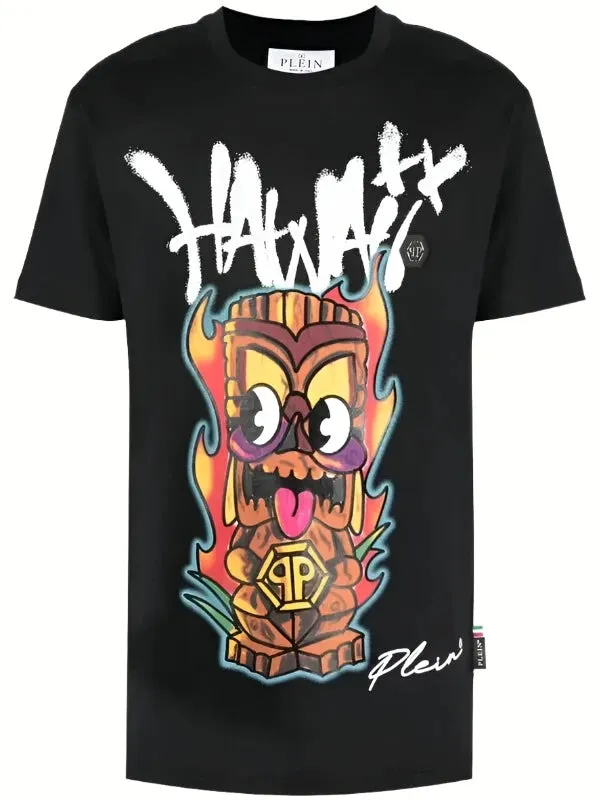Philipp Plein Hawaii Pyre Graphic T-Shirt