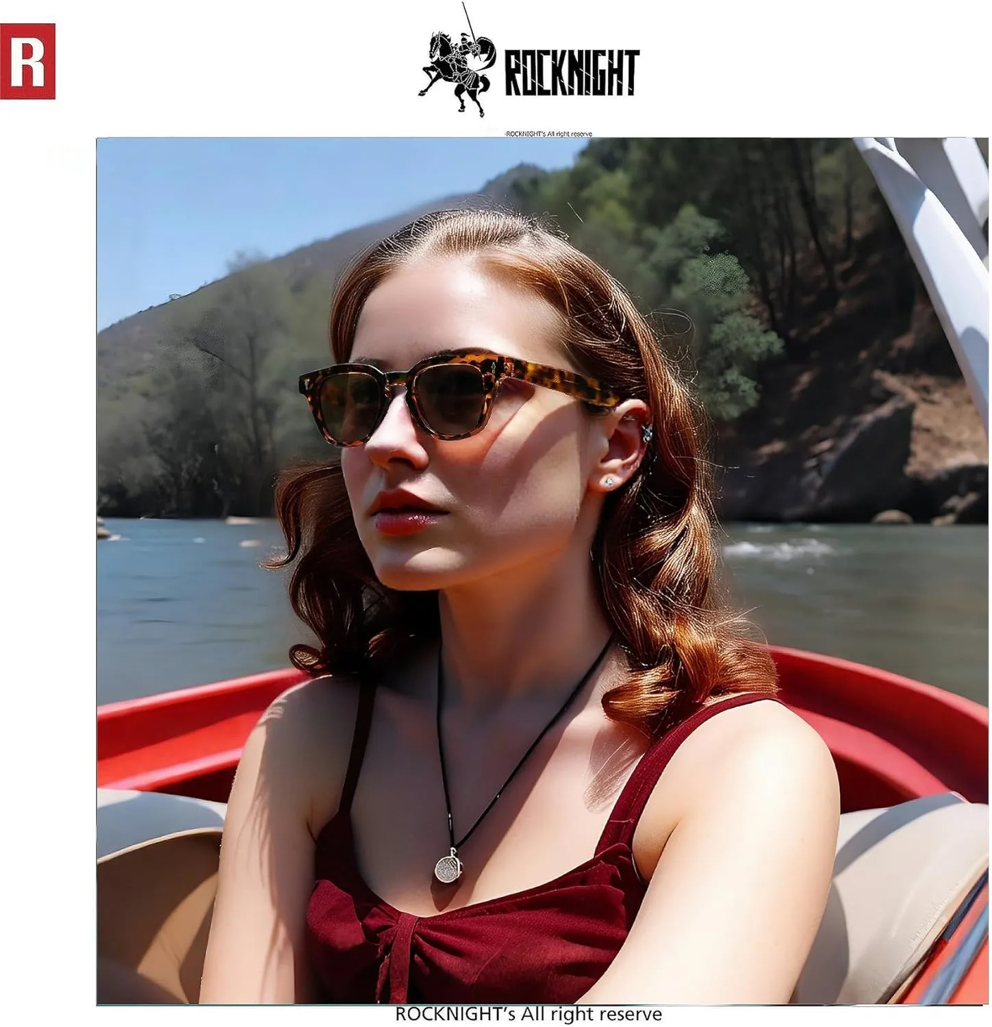 ROCKNIGHT Designer Acetate Classic HD Polarized Sunglasses UV400 Protection Unisex Outdoor Anti Glare Shades Flat Lens