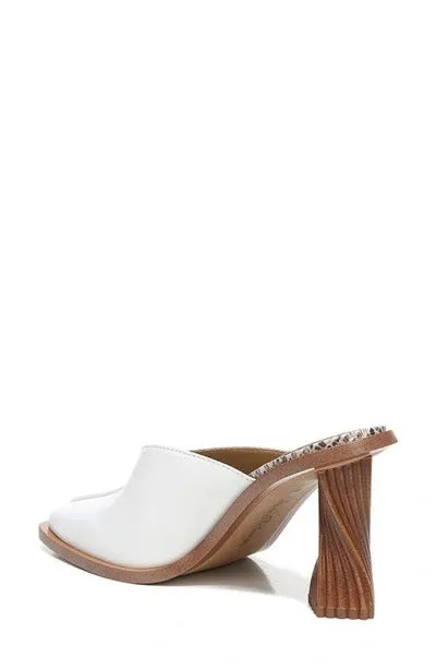 Sam Edelman Everly Bright White Slip On Squared Toe Spool Heeled Dress Pumps