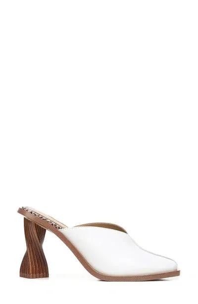 Sam Edelman Everly Bright White Slip On Squared Toe Spool Heeled Dress Pumps