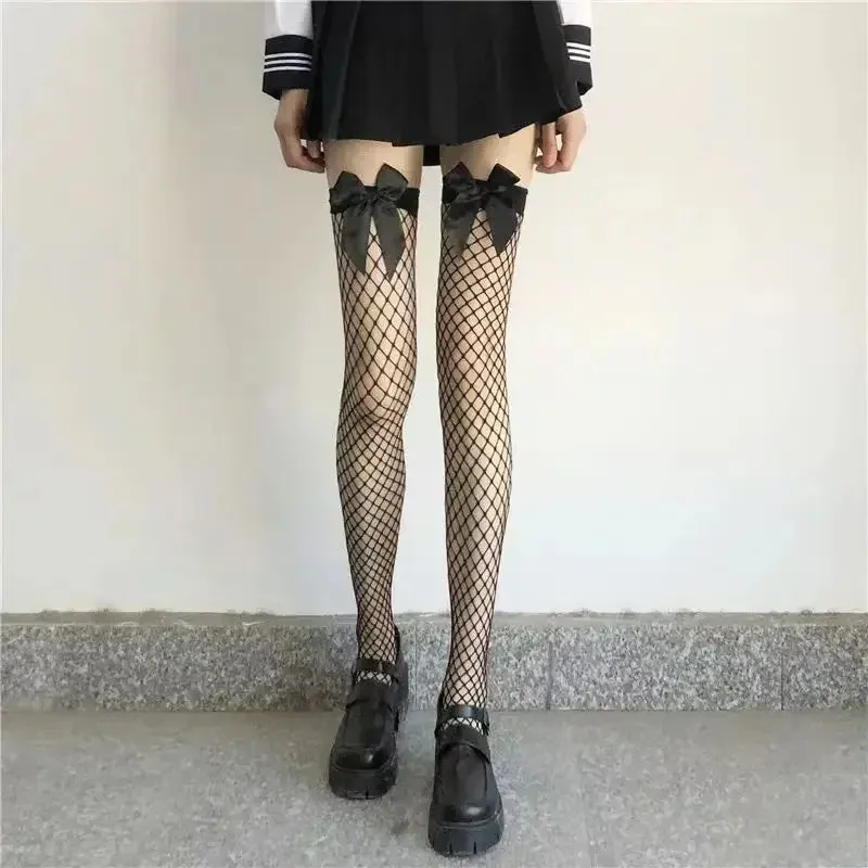Sexy Fishnet Thigh High Stockings - Gothic Lolita Style