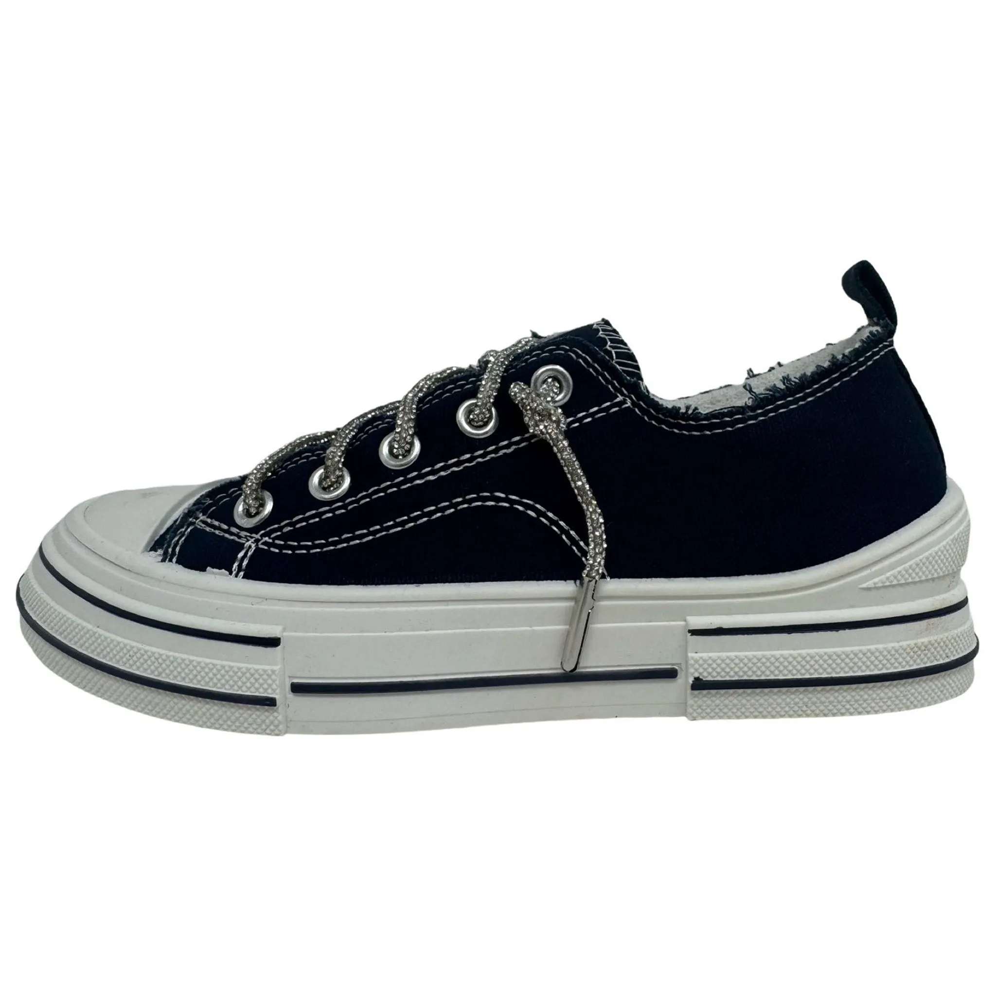 Very G Women's Navy & Sparkle Lace Aman 2 Sneaker