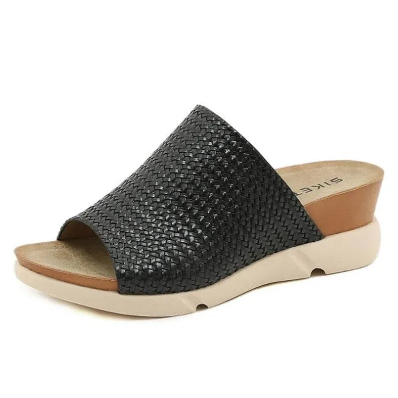 Woman 2022 Slippers Soft Low Luxury Slides Pantofle
